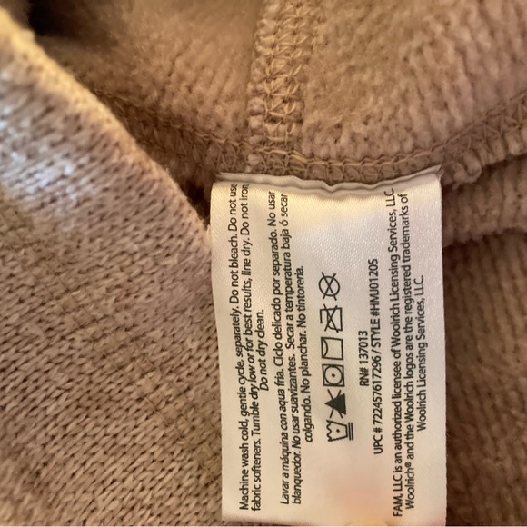 Men’s Woolrich Pullover Button Mock Size L - Picture 4 of 8